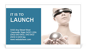 Futuristic 3D Glasses Business Card Template