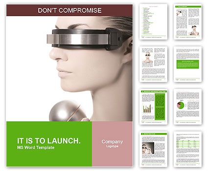 Futuristic Glasses Word Template