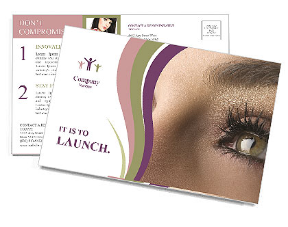 Black Eyelashes Postcard Template
