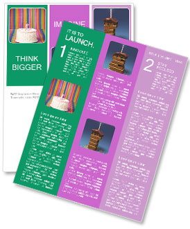 Birthday Cake for the First Anniversary Newsletter Template