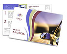 Side Mirror of the Car Postcard Template
