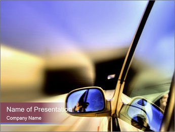 Side Mirror of the Car PowerPoint Template