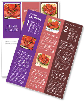 Red Crab on the Plate Newsletter Template