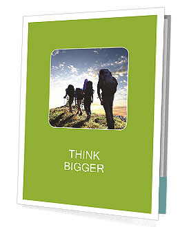 Group of Backpackers Presentation Folder