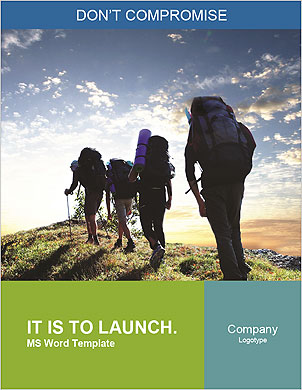 Group of Backpackers Word Template - Page 1
