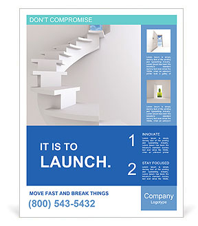 Climb Stairs to Freedom Poster Template