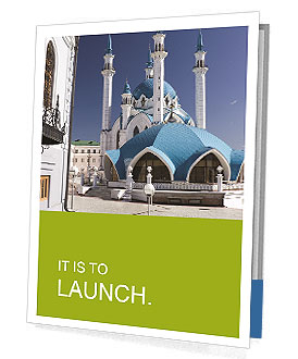 Blue and White Minaret Presentation Folder