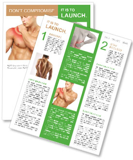 Man som lider av smärta i axlarna Nyhetssändning