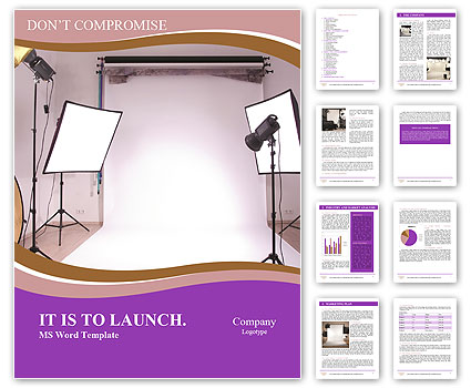 Photo Shooting in a Professional Studio Word Template