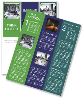 Impressive Skyscrapers at Night Newsletter Template