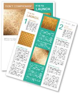 Sepia Wallpaper with Ornament Newsletter Template