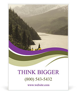 Beautiful Mountains in Alaska Ad Template