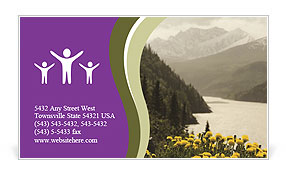 Beautiful Mountains in Alaska Business Card Template