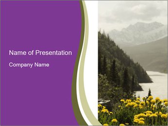 Beautiful Mountains in Alaska PowerPoint Template