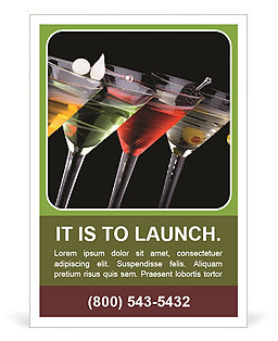 Order Cocktails at Bar Ad Template