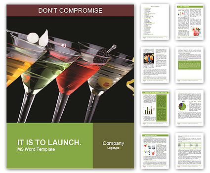 Order Cocktails at Bar Word Template