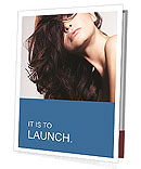 Fashion Model with Brunette Hair Presentation Folder