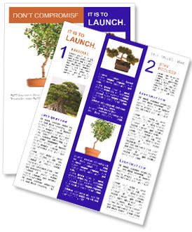 Green Decorative Tree in Brown Pot Newsletter Template