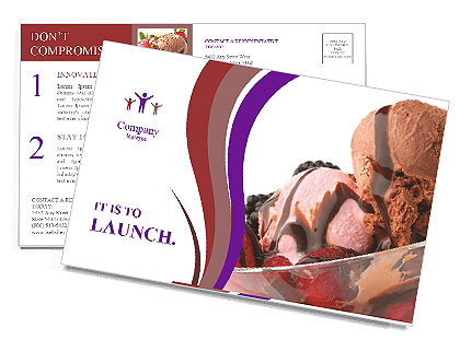 Summer Ice Cream Postcard Template