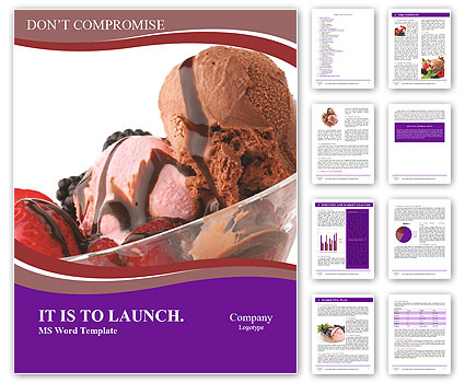 Summer Ice Cream Word Template