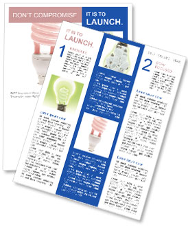 Pink Energy Saving Light Bulb Newsletter Template
