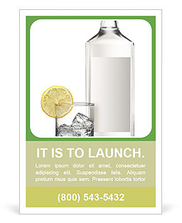 Bottle of Vodka Ad Template