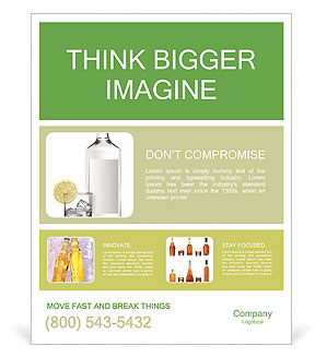 Bottle of Vodka Poster Template