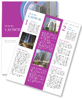 Modern Business District in Hong Kong Newsletter Template