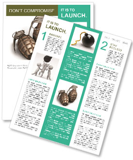 Two Military Grenades Newsletter Template