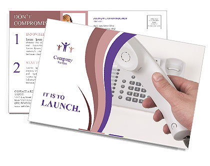 Telecommunication Postcard Template