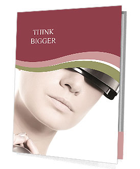 Realistic Cyber Woman Presentation Folder