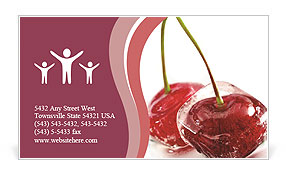 Frozen Cherry Business Card Template