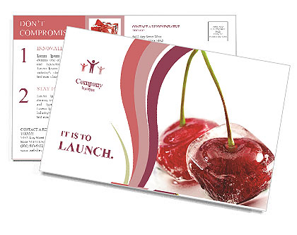 Frozen Cherry Postcard Template
