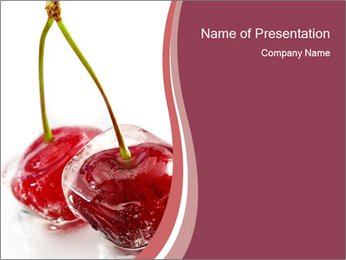 Frozen Cherry PowerPoint Template