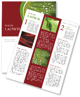 Drops on Green Leaf Newsletter Template