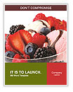 Sweet Icecream with Fruits Word Template