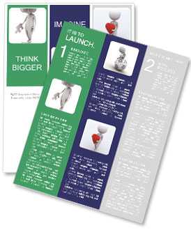 Smart Businessman with White Puzzle Newsletter Template