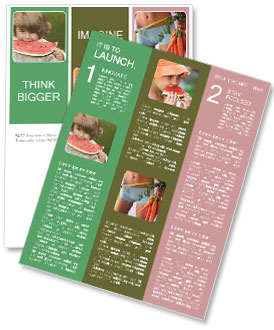 Small Girl Eating Sweet Melon Newsletter Template