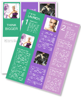 Woman in Ultraviolet Dress Newsletter Template