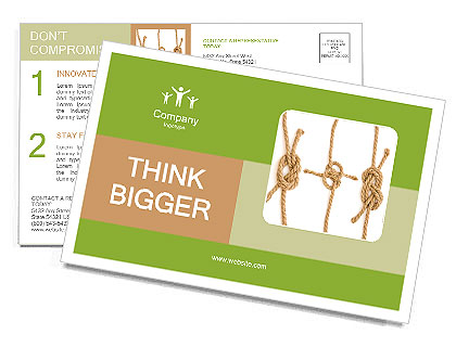 Four Different Rope Knots Postcard Template