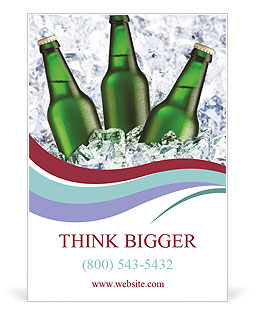Drink Beer in Summer Season Ad Template