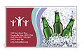 Drink Beer in Summer Season Business Card Template