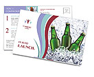 Drink Beer in Summer Season Postcard Template