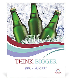 Drink Beer in Summer Season Poster Template