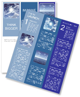 Blue Sky with White Fluffy Clouds Newsletter Template