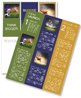 Lightning on Football Field Newsletter Template