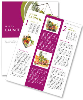 Buy Fruits in the Supermarket Newsletter Template