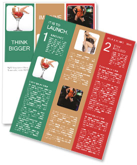 Provocative Woman in Mirtini Glass Newsletter Template