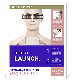 Futuristic Woman Poster Template