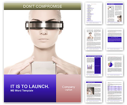 Futuristic Woman Word Template